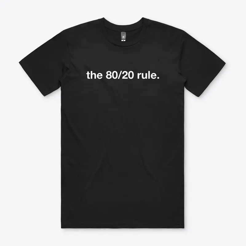 the 80/20 rule.